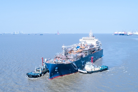 First Total LNG Bunker Vessel Launched at Shanghai
