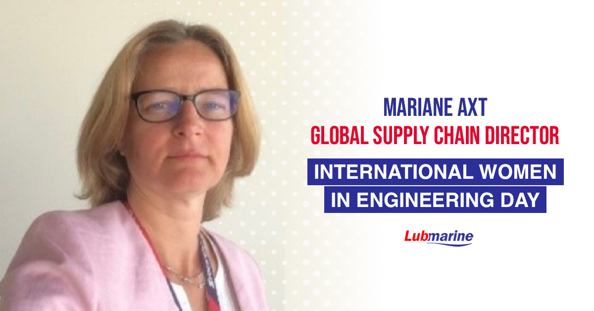 Portrait of Mariane Axt, Global Supply Chain Director, Lubmarine