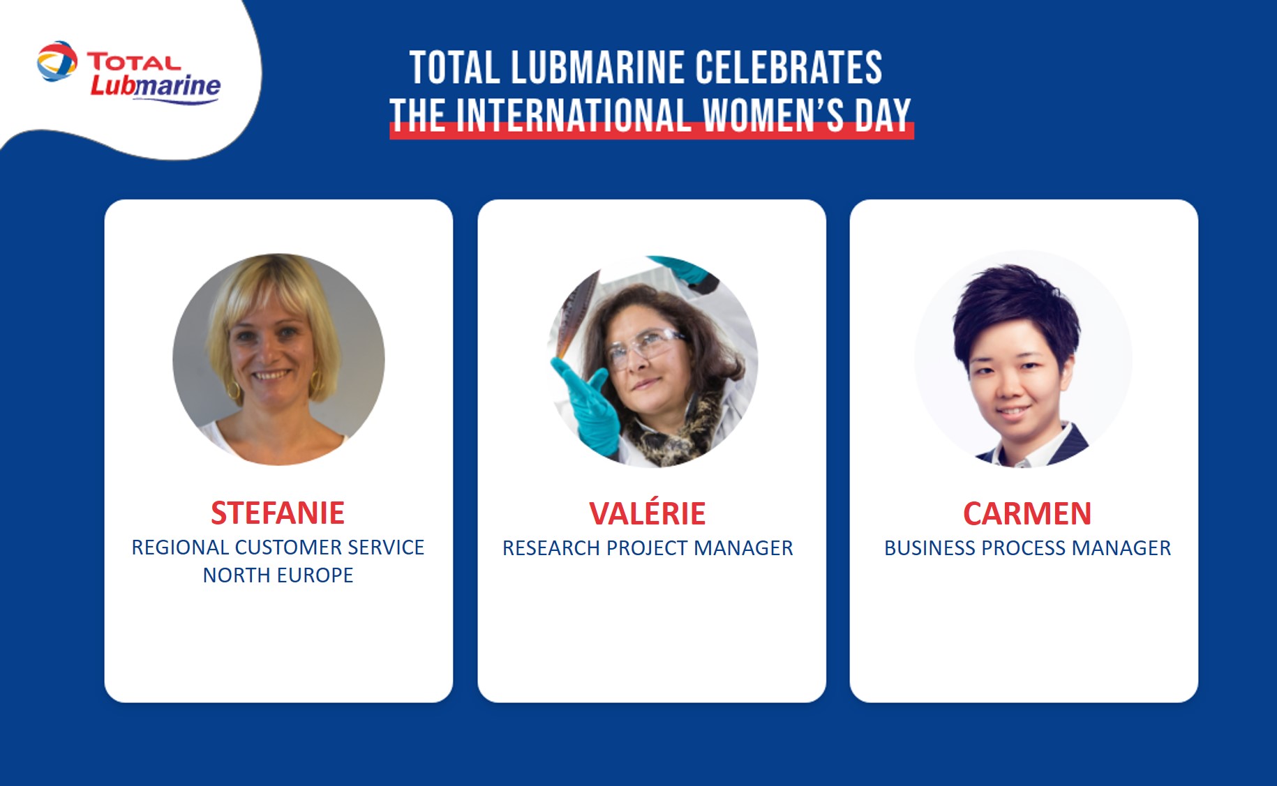 Total Lubmarine celebrates the International Women's Day