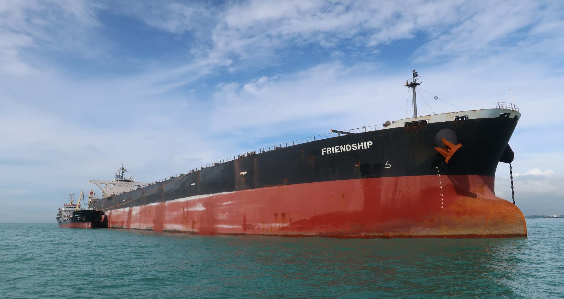 TotalEnergies biofuel bunker delivery to the MT Friendship bulk carrier in the port of Singapore