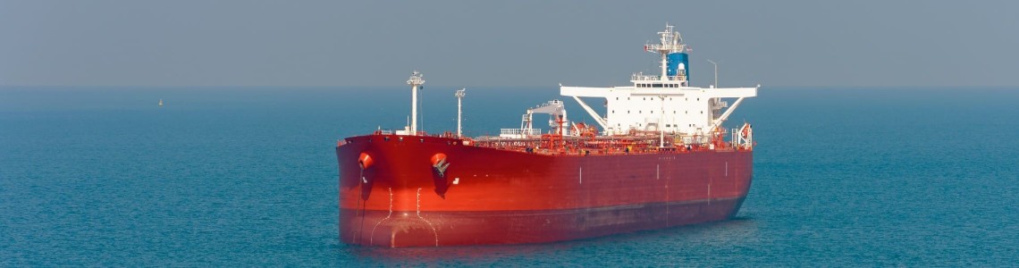 Bulker vessel at sea