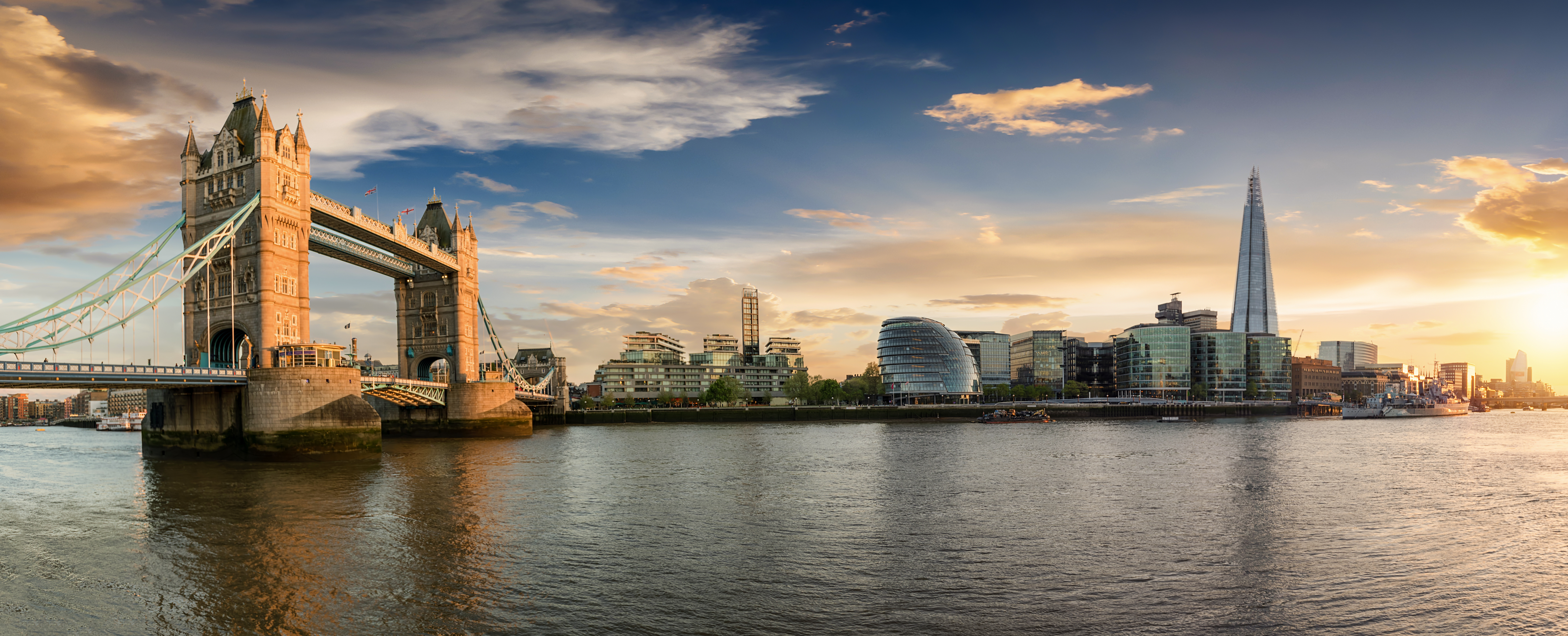 Skyline of London and Tower Bridge