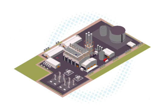 3D picture of a Thermal Power Plant