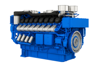 Four Stroke Engine in blue