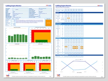 Lubricant oil analysis report screenshot