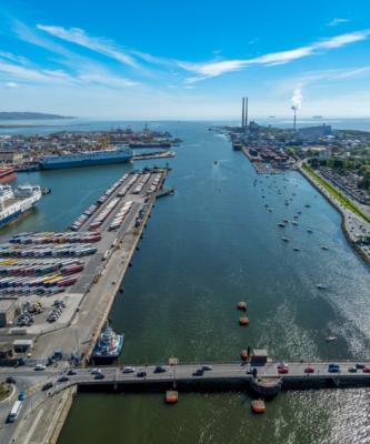 Irish port panoramic view