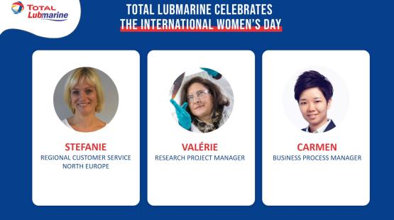 Meet Valérie, Stefanie and Carmen presenting their role within Total Lubmarine's organization. Total Lubmarine celebrates the International Women's Day