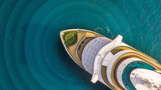 ©TotalEnergies, Adobestock 2024 Aerial view of a cruise vessel