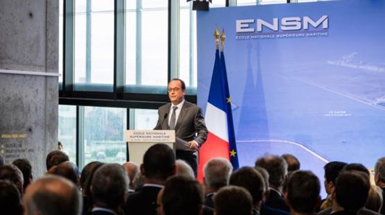 President Hollande inaugurated the new world class maritime training facilities in Le Havre