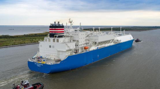  1st loading of Enterprise LNG at the Cameron LNG liquefaction terminal in Louisiana