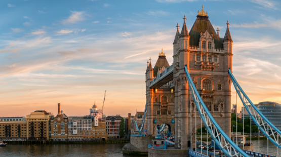 A panoramic view of London, UK
