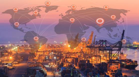 Port of Singapore Logistic Illustration